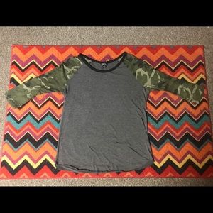 Camo Baseball Tee